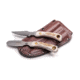 Knives of Alaska Muskrat / Cub Bear Combo Fixed Blade Knives, 2.25in / 2.75in, CPM-S30V Stainless Steel, Round Point/Caping Blade, Stag, Brown And White Sculpted Bone Handle, 00103FG