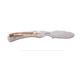 Knives of Alaska Muskrat / Cub Bear Combo Fixed Blade Knives, 2.25in / 2.75in, CPM-S30V Stainless Steel, Round Point/Caping Blade, Stag, Brown And White Sculpted Bone Handle, 00103FG