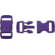 Knotty Boys Hard Plastic Buckle-50 Piece, Purple, 3/8in. KYBZ05P