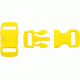 Knotty Boys Hard Plastic Buckle-50 Piece, Yellow, 3/8in. KYBZ05Y
