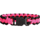 Knotty Boys Single Weave Survival Bracelet, Black and Hot Pink, 8in. Diameter KY212