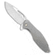 Koenig Arius Folding Knife, 3.50in, Bohler M390 Stainless Steel, Drop Point Blade, Titanium, Gray Handle, Standard, Gray/Gray, 8.50 inch, BHQ-205430