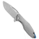 Koenig Arius Folding Knife, 3.50in, CTS XHP, Drop Point Blade, Titanium, Gray Handle, w/ LP, Bead Blast Titanium, Gray/Gray, 8.50 inch, BHQ-92168