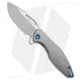 Koenig Mini Arius Flipper Folding Knife, 3.00in, Bohler M390 Stainless Steel, Drop Point Blade, Titanium Gray Handle, w/ Textured Ti, Gray/Gray, 7.25in, BHQ-217210