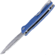 Kubey Creon Folding Knife, 4in Closed, 2.88in Bead Blast AUS-10A Stainless Steel Blade, Blue G10 Handle, KU336C
