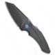 Kubey Knives Kubey Knives Sumo Button Lock Knife Black SW Ti/Blue Accents 3.2&quot; Black SW, Black, CPM 20CV, adult, BHQ-211094