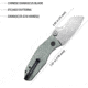Kubey Monsterdog Linerlock Damascus