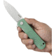 Kubey NEO Jade Folding Knife, 4.5in Closed, 3.5in Bead Blast AUS-10A Stainless Steel Blade, Jade G10 Handle, KU371C