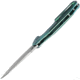 Kubey Nova Framelock Folding Knife, 3.66 in, 14C28N Steel, Drop Point Blade, Green 6AL4V Titanium Handle, KB235H