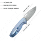 Kubey Tityus Framelock Blue Ti