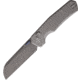 Kunwu Knives Chad Diamond Ti Folding Knife, 3.77in, PM60 Steel, Sheepsfoot, Tinanium Gray Handle, SX703T-1