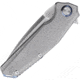 Kunwu Knives Orion II Folding Knife, 4.88in Closed, 3.38in Satin Elmax Steel Blade, Gray Titanium Handle, K701-3