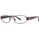 LAmy Claudia Single Vision Prescription Eyeglasses - Frame Burgundy, Size 49/17mm LYCLAUDIA02