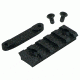 Lancer Handguard Accessory Rail For Round Handguard With Backing Hardware 2 Inch Rail Black