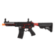 Lancer Tactical Enforcer Needletail Skeleton Crane Stock Low FPS, Black/Red, LT-29BACRL-G2-ME