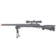 Lancer Tactical Low FPS M24 Bolt Action Spring Powered Sniper Rifle w/ Scope &amp; Bipod, Black, LT-28AB
