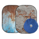 Urban Collapsible 5ft X7ft, Rusty Metal/Plaster Wall