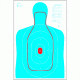 Law Enforcement Targets B-27E And FBI Q Combination Target 23x25 Inches Blue And Red 100 Per Package