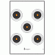 Law Enforcement Targets 5 Bull's-Eye Target With Orange Centers, Pack of 100, 21x24, SI-5