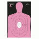 Law Enforcement Targets B-27E Shoot For The Cure Pink Silhouette Targets 23x35 Inch Pink/Black 100 Per Case