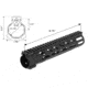 Leapers UTG PRO Arwen 10in M-LOK Free Float Handguard, Black, MTU045SEM