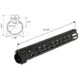 Leapers UTG PRO Arwen 14in M-LOK Free Float Handguard, Black, MTU046SEM