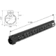 Leapers UTG PRO Arwen 17in M-LOK Free Float Handguard, Black, MTU048SEM