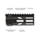 Leapers UTG PRO Arwen 5in M-LOK Free Float Handguard, Black, MTU049SEM