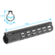 Leapers UTG PRO Super Slim Free Float Handguard, DPMS LR-308, M-LOK, 13 inch, Black MTU020SSMB, EDEMO3
