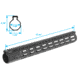 Leapers UTG PRO Super Slim Free Float Handguard, DPMS LR-308, M-LOK, 17 inch, Black MTU038SSMB, EDEMO1