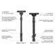 Leapers UTG Recon Flex II M-LOK Bipod, Center Height 9 in-12 in, Black, TL-BPDM04