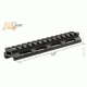 Leapers UTG Super Slim Picatinny Riser Mount, 0.5in Height, 13 Slots MT-RSX5L