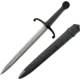 Legacy Arms Brookhart Hospitaller Dagger Fixed Blade Knife, 13in, Black Leather Wrapped Handle IP613