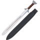 Legacy Arms Celtic Anthropomorphic Sword, 23.25in, Carbon Steel, Standard Edge, Satin, Brown, Wood Handle IP084