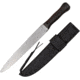 Legacy Arms Lombard Seaxe Knife Fixed Blade Knife, 12.5in, Carbon Steel, Standard Edge, Satin, Brown, Tang Handle IP131