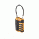 Lewis N Clark Travel Sentry Cable Luggage Lock,Orange/Black TSA40ONG