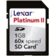 Lexar 1GB Platinum II 60x Secure Digital Memory Card LR-MC-SD-SD1GB60664