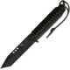 Linton Cutlery 12.25in Black Cord Wrapped Knife, 12.25in Overall, 6.5in Black Coated Stainless Tanto Blade, OD Green Cord Wrapped Handle, No Sheath, L97062B