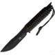 Linton Cutlery 12.5in Cord Wrapped Black Coated Knife, 12.5in Overall, 6.25in Black Powder Coated Stainless Blade, OD Green Cord Wrapped Handle, No Sheath, L97057B