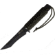 Linton Cutlery 12.5in Cord Wrapped Black Knife, 12.5in Overall, 6in Black Powder Coated Stainless Blade, OD Green Cord Wrapped Handle, No Sheath, L97059B