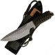 Linton Cutlery Cord Wrapped Knife w/ Sheath, 10.25in Overall, 5in Matte Stainless Blade, OD Green Cord Wrapped Handle, Synthetic Sheath, L91012A
