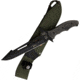 Linton Cutlery Black Powder Coated Knife w/ Sheath, 13.25in Overall, 8in Black Powder Coated Stainless Blade, Black Linen Micarta Handle, Nylon Sheath, L93042B