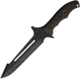 Linton Cutlery Black Powder Coated Knife w/o Sheath, 13.25in Overall, 8in Black Powder Coated Stainless Blade, Black Linen Micarta Handle, No Sheath, L93042BNS NO SHEATH