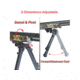 Lion Gears Scout-Pod 7in-9in Tactical Button-Lock 3-Position Folding Bi-pods, with Sling Stud Mounting Deck, LG-SP-3D06SL