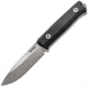 Lionsteel Bushcraft B40 Fixed Blade Knife, 8.88in Overall, 3.88in Stonewash Sleipner Tool Steel Blade, Black G10 Handle, Back Flat Tang Can Be Used For Fire Starting, Brown Leather, Black, B40 GBK