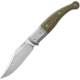 Lionsteel Gitano Slip Joint Green Folding Knife, 3.25 satin finish Niolox tool steel clip point bl, Green canvas micarta handle, GT01 CVG