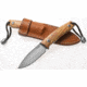 Lionsteel M1 Fixed Blade Olive Wood Knife, M1 Fixed Blade, 6.75in Overall, 3in Satin Bohler M390 SS Drop Point, Olive Wood Handle, Lanyard With Titanium Bead, Brown Leather Sheath, M1 UL