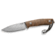 Lionsteel M1 Fixed Blade Walnut Knife, M1 Fixed Blade, 6.75in Overall, 3in Satin Bohler M390 SS Drop Point, Walnut Handle, Lanyard With Titanium Bead, Brown Leather Sheath, M1 WN