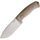 Lionsteel M3 Fixed Blade Knife 4.13 in, Steel, Drop Point Blade, Natural Canvas Micarta, M3CVN