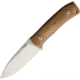 Lionsteel M4 Fixed Blade Natural Canvas Knife, 3.75 satin finish Bohler M390 stainless blade, Natural canvas micarta handle, M4 CVN